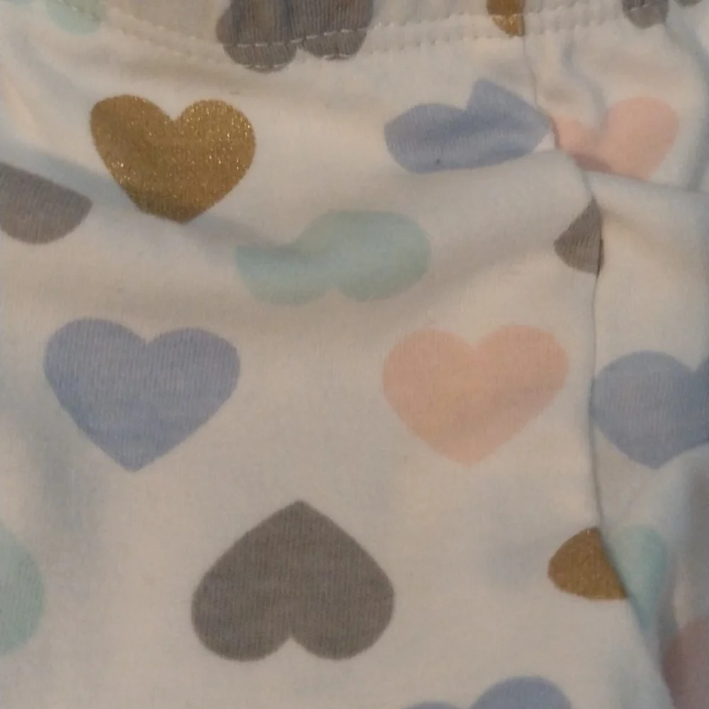 M3) Carter’s 12M Heart Print Baby Girl Leggings - Picture 5 of 7